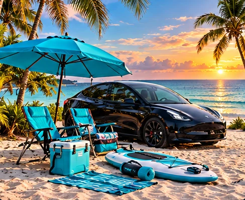 Beach adventure concept